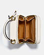 COACH®,ALIE CAMERA BAG WITH QUILTING,Smooth Leather,Mini,Brass/Chalk,Inside View,Top View