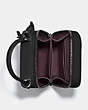 COACH®,ALIE CAMERA BAG WITH QUILTING,Smooth Leather,Mini,Pewter/Black,Inside View,Top View