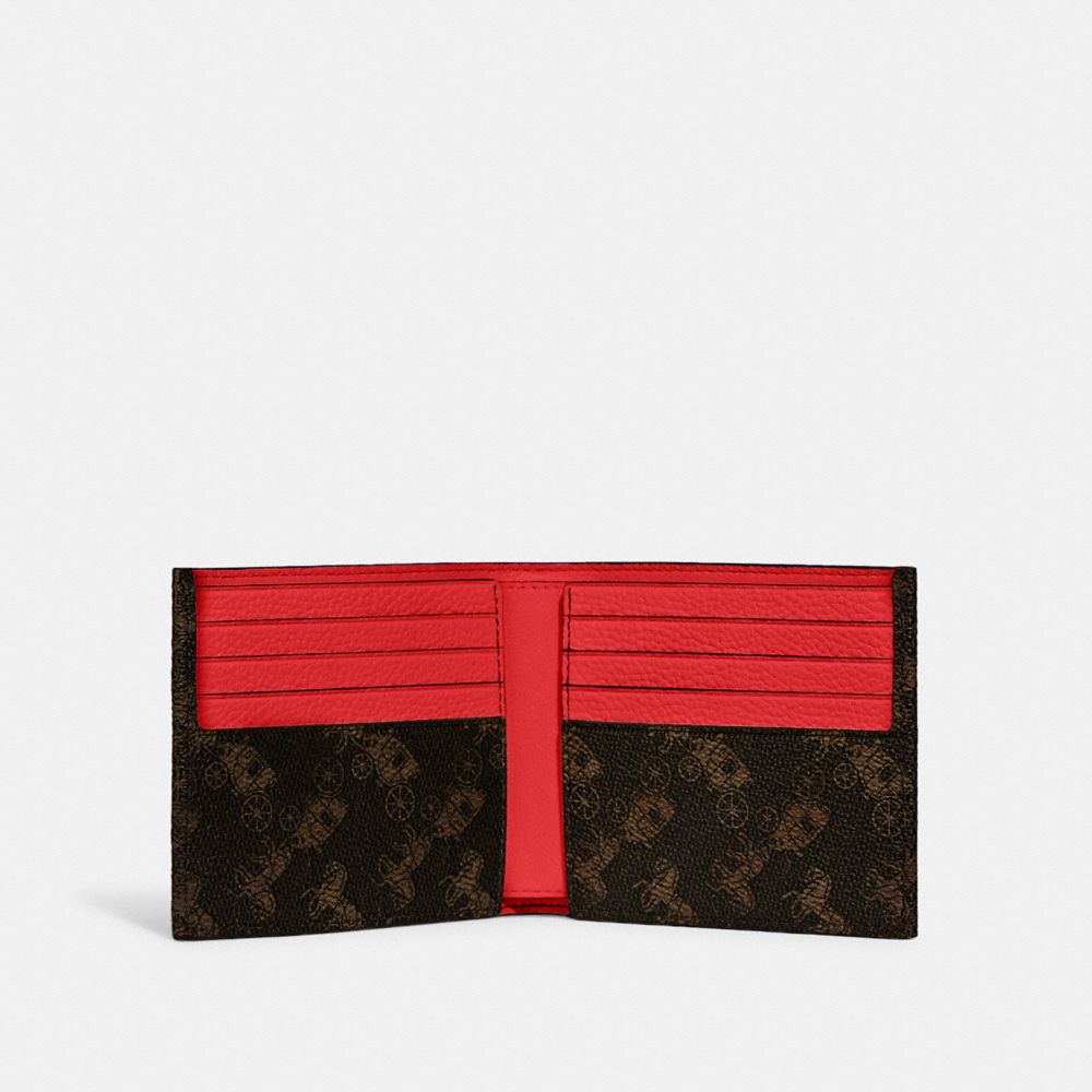 ★Coach★ Billfold Wallet with Horse and Carriage Coach Double Billfold Wallet With Large Horse And Carriage