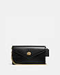 COACH®,ASTER CROSSBODY,Smooth Leather/Suede,Mini,Brass/Black,Front View