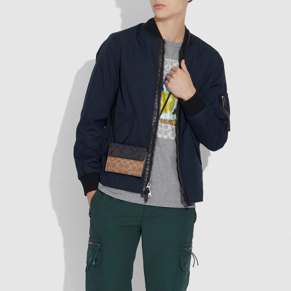 COACH®,Travel Wallet Crossbody In Colorblock Signature Canvas,,Detail View