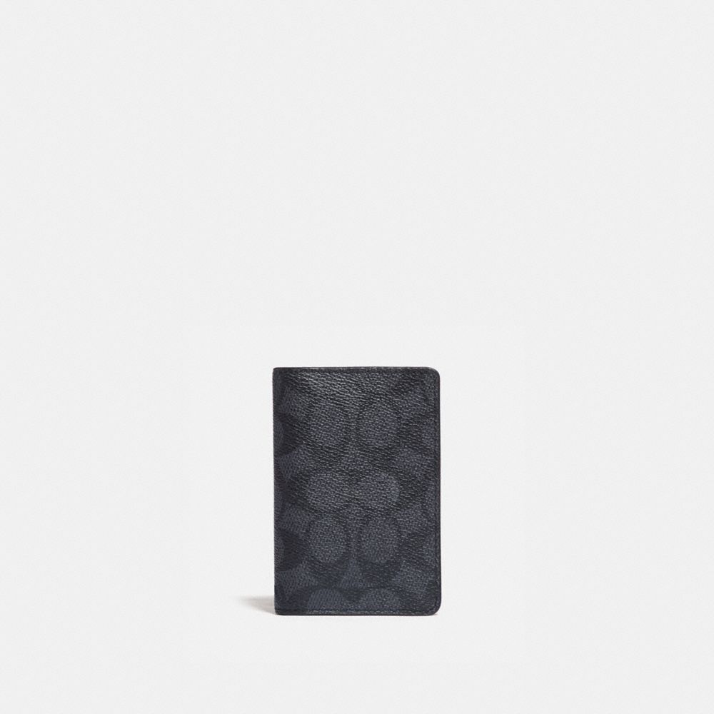 COACH®  Card Case In Signature Canvas