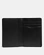 COACH®,CARD WALLET IN SIGNATURE CANVAS,Signature Coated Canvas/Smooth Leather,Mini,Charcoal/Black,Inside View,Top View