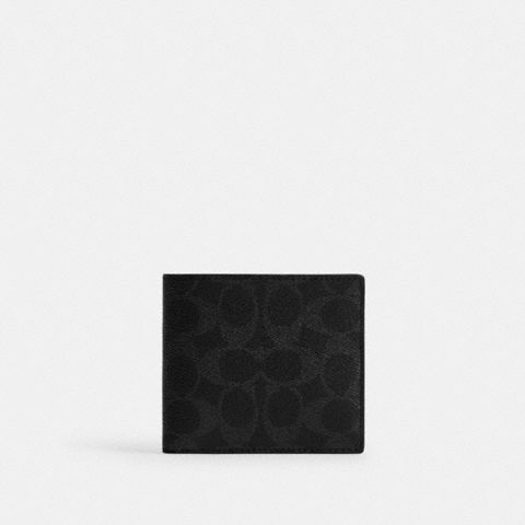 Coach Coin Wallet In Signature Canvas