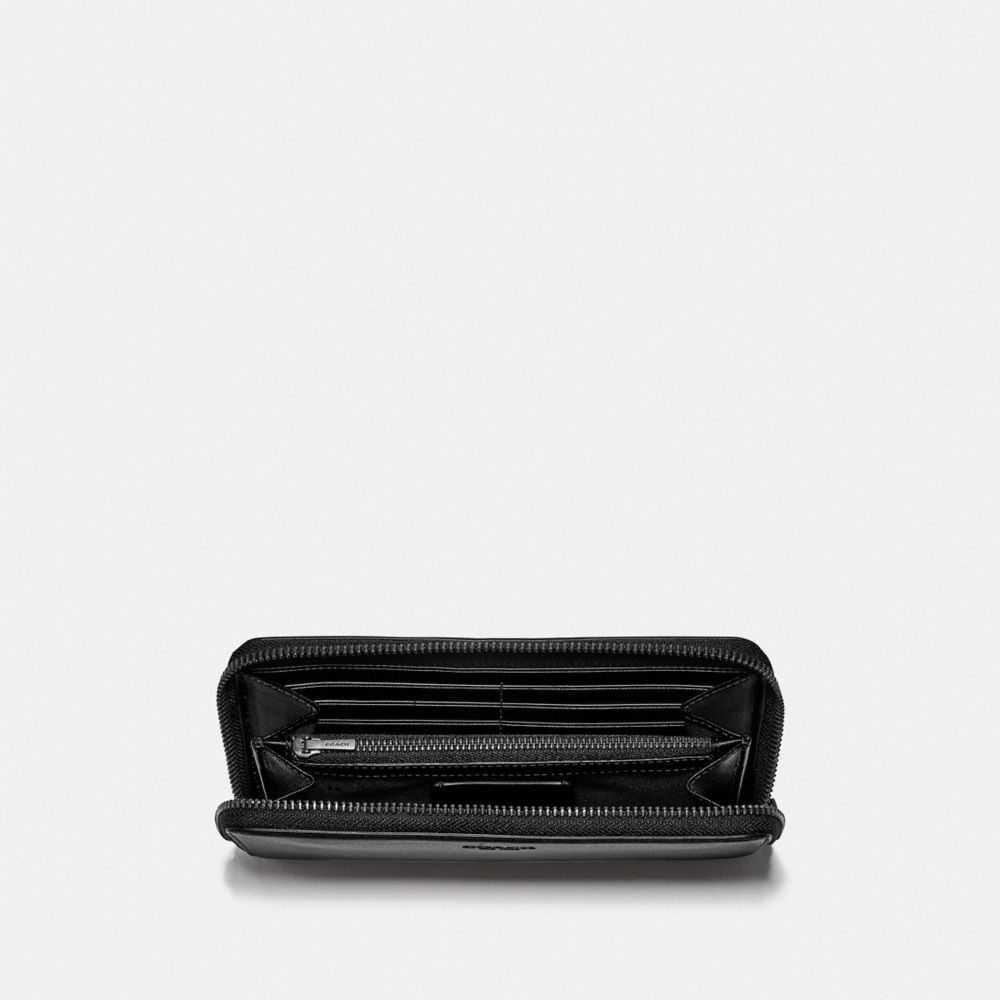 COACH®,ACCORDION WALLET,Leather,Mini,Black,Inside View,Top View