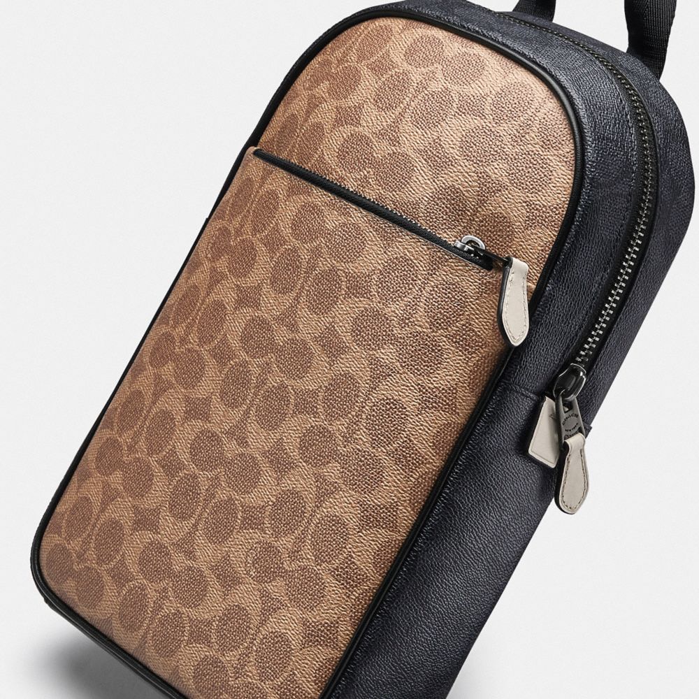 Metropolitan Soft Pack In Colorblock Signature Canvas