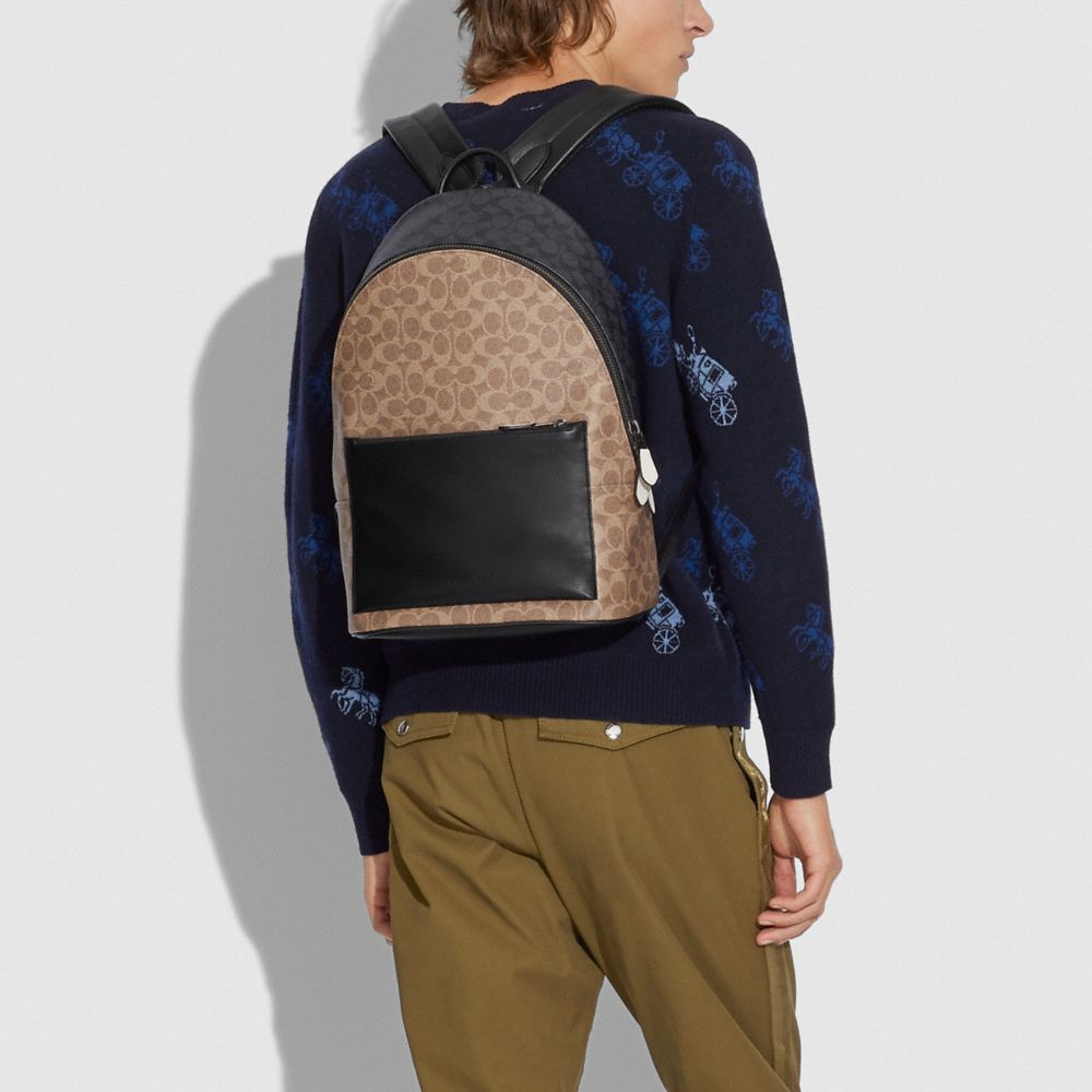 Metropolitan Soft Backpack In Colorblock Signature Canvas