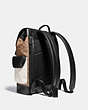 COACH®,RIVINGTON BACKPACK IN COLORBLOCK SIGNATURE CANVAS,n/a,Large,Black Copper/Charcoal Multi,Angle View