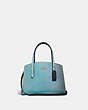 COACH®,CHARLIE CARRYALL 28 WITH OMBRE,Leather,Medium,Silver/BLUE/MULTICOLOR,Front View