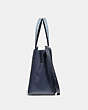 COACH®,CHARLIE CARRYALL 28 WITH OMBRE,Leather,Medium,Silver/BLUE/MULTICOLOR,Angle View