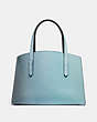 COACH®,CHARLIE CARRYALL 28 WITH OMBRE,Leather,Medium,Silver/BLUE/MULTICOLOR,Back View