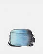 COACH®,CAMERA BAG IN OMBRE SIGNATURE LEATHER,Leather,Small,Silver/Blue Multi,Front View
