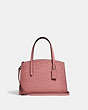 COACH®,CHARLIE CARRYALL 28 IN SIGNATURE LEATHER,Leather,Medium,Silver/Light Blush,Front View