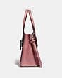 COACH®,CHARLIE CARRYALL 28 IN SIGNATURE LEATHER,Leather,Medium,Silver/Light Blush,Angle View