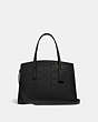 COACH®,CHARLIE CARRYALL IN SIGNATURE LEATHER,Leather,Gold/Black,Front View