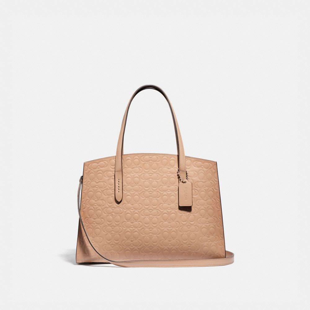 Coach charlie best sale leather tote