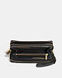 COACH®,DOUBLE ACCORDION ZIP WALLET IN SMOOTH LEATHER,Leather,Light Gold/Black,Inside View,Top View