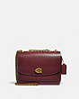 COACH®,MADISON SHOULDER BAG,Smooth Leather,Medium,Brass/Wine,Front View