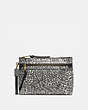 COACH®,POCHETTE DISNEY MICKEY MOUSE X KEITH HARING ACADEMY,Cuir,Noir Et Blanc,Front View