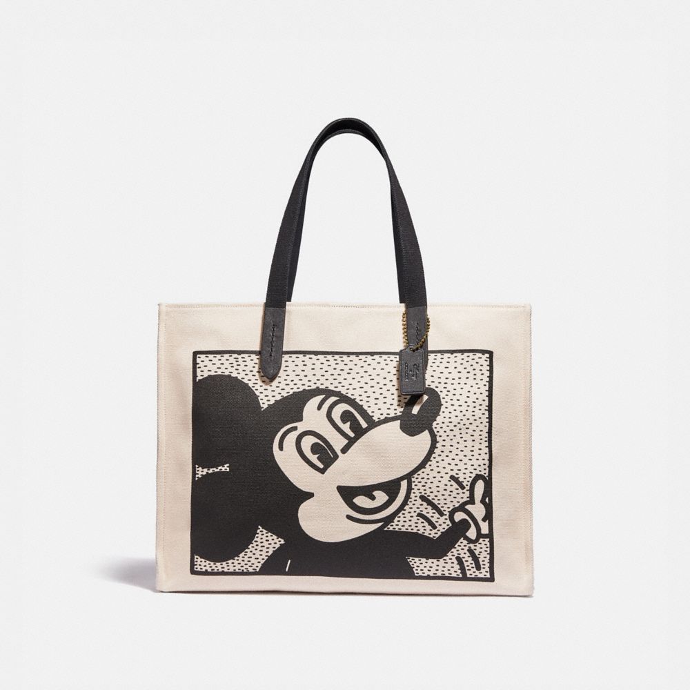 COACH®,CABAS 42 DISNEY MICKEY MOUSE X KEITH HARING,n / A,Laiton/Craie multi,Front View