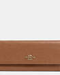 COACH®,SOFT WALLET,Leather,Light Gold/Saddle,Front View