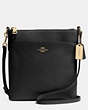 COACH®,NORTH/SOUTH SWINGPACK,Leather,Mini,Light Gold/Black,Front View