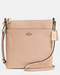 COACH®,NORTH/SOUTH SWINGPACK,Leather,Mini,Light Gold/Beechwood,Front View