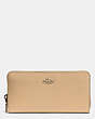 COACH®,ACCORDION ZIP WALLET,Leather,Light Gold/Nude,Front View