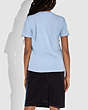 COACH®,HAPPY HORSE AND CARRIAGE SIGNATURE T-SHIRT,cotton,POWDER BLUE,Scale View