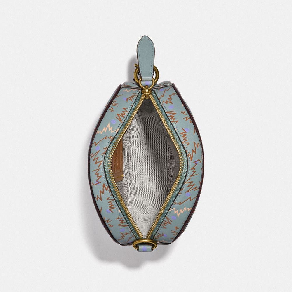 Circle Crossbody With Squiggle Print