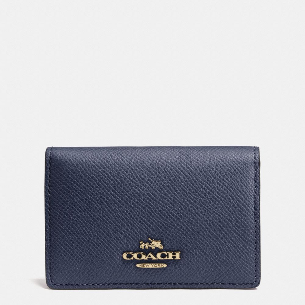 COACH®,Cuir,Or Clair/Bleu Marine,Front View