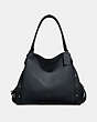 COACH®,EDIE SHOULDER BAG 31 WITH RIVETS,Leather,Large,Gunmetal/Midnight Navy,Front View
