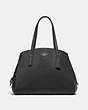 COACH®,CHARLIE CARRYALL 40,Leather,X-Large,Gold/Black,Front View