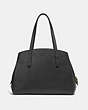 COACH®,CHARLIE CARRYALL 40,Leather,X-Large,Gold/Black,Back View