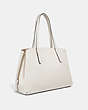 COACH®,CHARLIE CARRYALL 40,Leather,X-Large,Gold/Chalk,Angle View