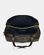 COACH®,CHARLIE CARRYALL 40,Leather,X-Large,Gold/Moss,Inside View,Top View