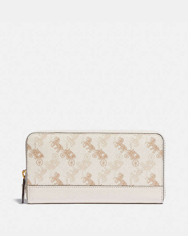 COACH® | Accordion Zip Wallet With Horse And Carriage Print
