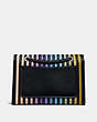 COACH®,PARKER WITH OMBRE QUILTING,Leather,Medium,Gunmetal/Black Multi,Back View