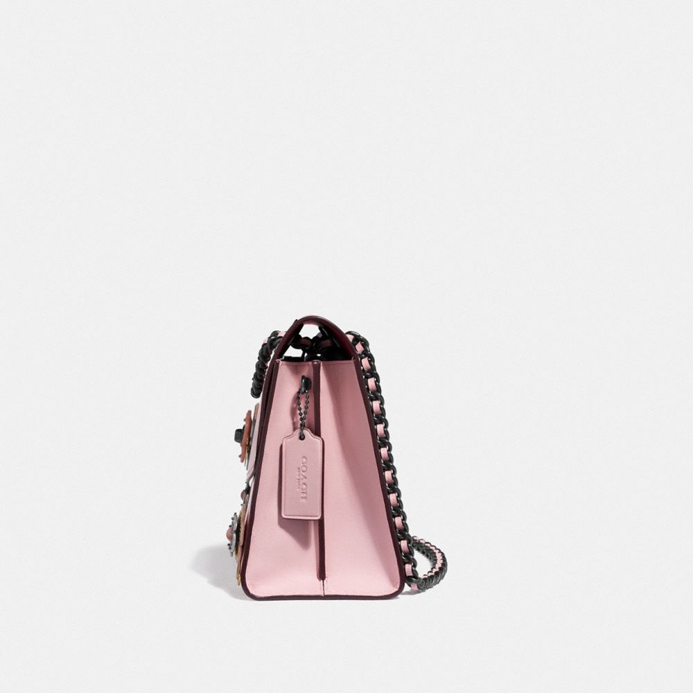 Coach parker top handle with tea rose on sale stones