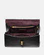 COACH®,PARKER TOP HANDLE,Leather,Medium,Brass/Black,Inside View,Top View