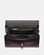 COACH®,PARKER TOP HANDLE WITH TEA ROSE STONES,Leather,Medium,Brass/Oxblood,Inside View,Top View
