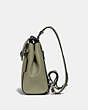 COACH®,PARKER CONVERTIBLE BACKPACK 16,Leather,Medium,Pewter/Light Fern,Angle View