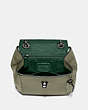 COACH®,PARKER CONVERTIBLE BACKPACK 16,Leather,Medium,Pewter/Light Fern,Inside View,Top View