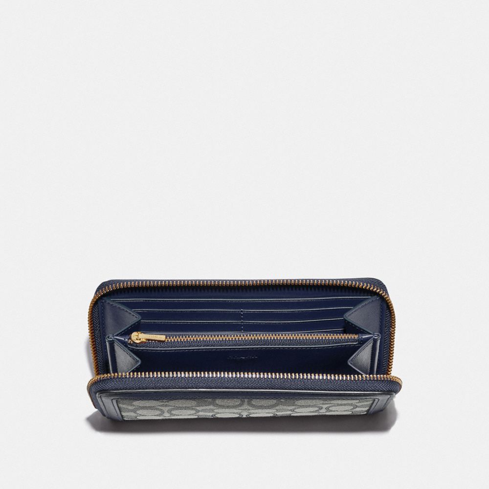 COACH®,Accordion Zip Wallet In Signature Jacquard,,Inside View,Top View