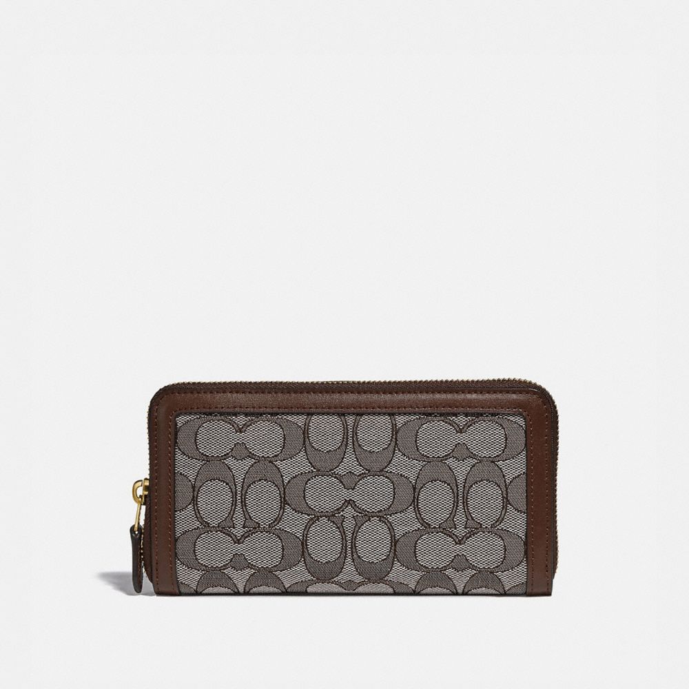 Coach Outlet Tech Wallet In Signature Canvas With Stripe Heart Print