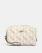 Boxy Cosmetic Case With Horse And Carriage Print