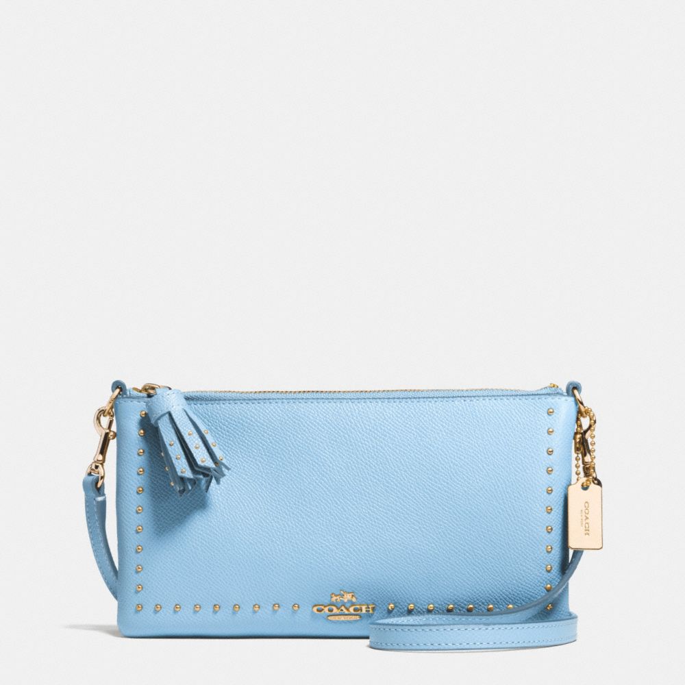 Edge Studs Herald Crossbody In Crossgrain Leather