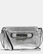 COACH®,COACH SWAGGER WRISTLET,Leather,DK/SILVER,Front View