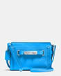 COACH®,COACH SWAGGER WRISTLET,Leather,Silver/Azure,Front View