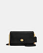 COACH®,CROSSTOWN CROSSBODY,Leather,Small,Light Gold/Black,Front View